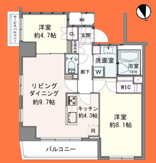 【間取り】 | ガクエンヒルズ北千住