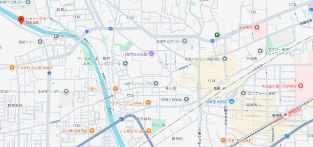 シャトーボヌゥール郡家本町の地図