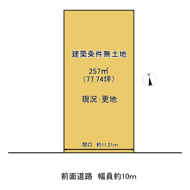 京都市左京区岩倉南河原町　建築条件無土地の土地図
