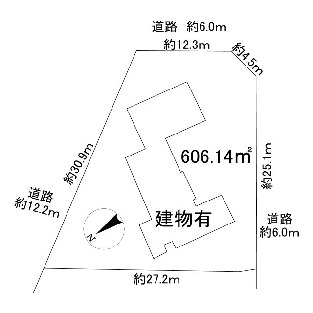 香芝市関谷北6丁目戸建の区画図