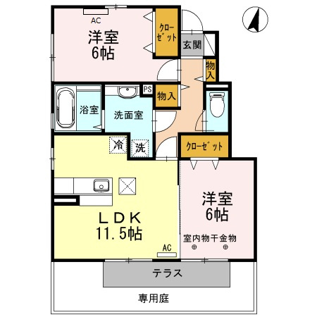 ソレイユⅠの間取り