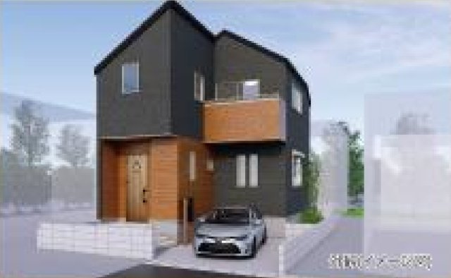 横浜市都筑区大棚町　新築戸建【仲介手数料無料】の外観パース