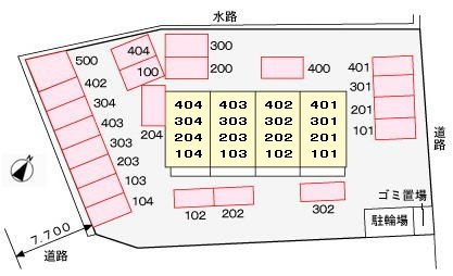 グランデール　一本松の区画図|駐車場