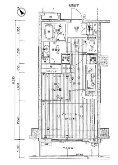 ゼファー明大前クローチェの間取り