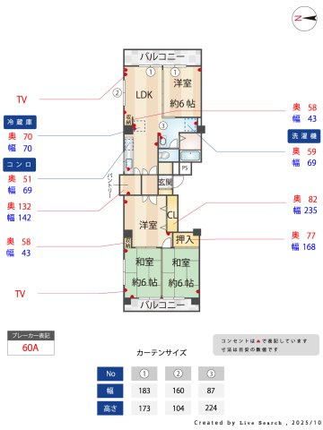 羽衣コーポの間取り