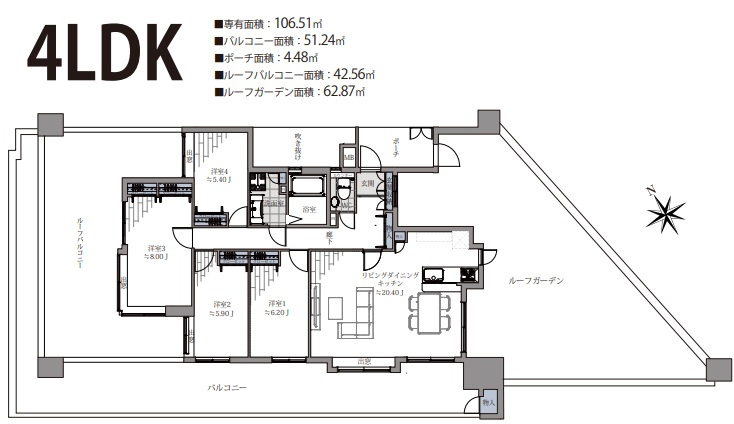 【間取り】 | サンリヤン大野城駅前Ⅱ番館☆仲介手数料無料☆