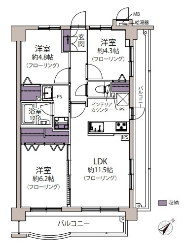【間取り】 | アムール高宮東☆仲介手数料無料☆
