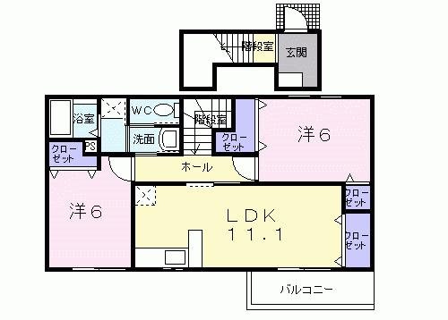 ソレイユ２番館の間取り