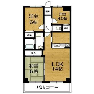 ベルメゾン道明寺の間取り