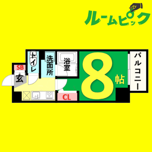 大須レジデンス　名古屋市賃貸　仲介手数料無料の間取り