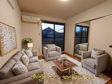 サングレース吉野の居間・リビング|CGで家具等を配置したものです。実際に家具等は含まれません。