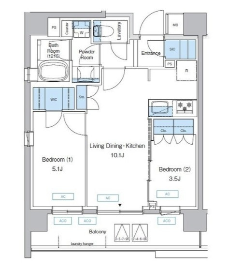 プレディアコート三軒茶屋の間取り