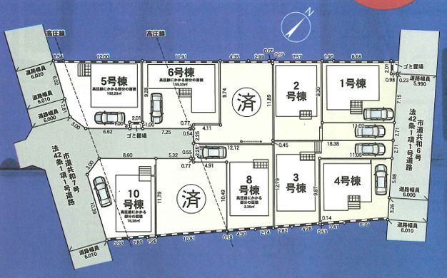 中央区共和3丁目新築戸建て　第6-4号棟の区画図|区画図「中央区共和3丁目新築戸建て」