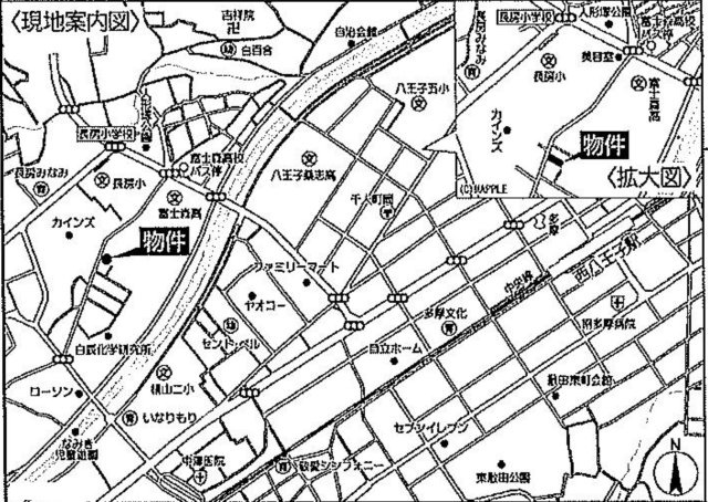 『八王子市土地』八王子市長房町424-9【仲介手数料無料】の地図|～仲介手数料無料☆八王子ひなた不動産～八王子市長房町　売地