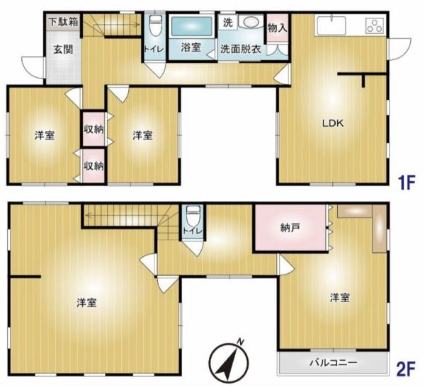 前橋市上佐鳥町中古一戸建ての間取り