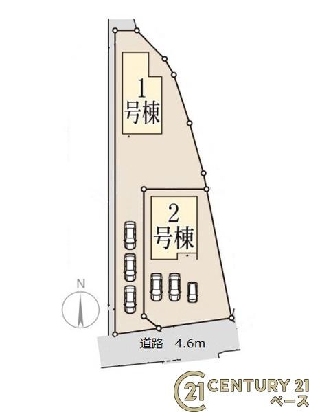 リーブルガーデン上牧 １号棟 ／新築一戸建の前面道路含む現地写真|■現地撮影写真■前面道路は広々約４．８ｍでお車の出し入れも楽々！