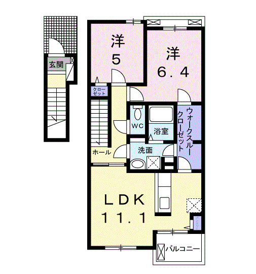 Ｖｉｌｌａ　アニバ　Ⅱの間取り