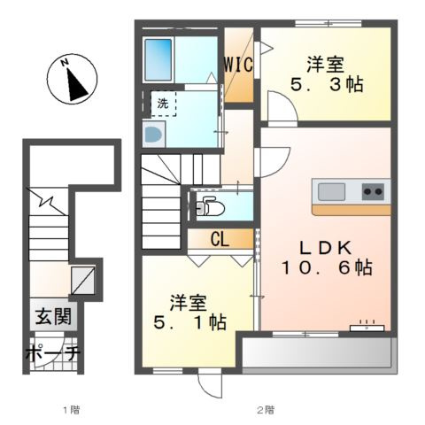 プリムール帆待川の間取り