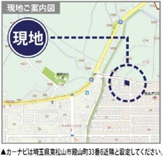 中古戸建　東松山市殿山町33-8の地図