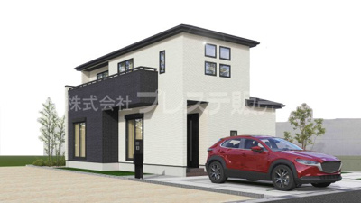 【完成予想図】 | 奈良市押熊町の新築一戸建 全５区画 | １号地建物完成イメージ／ご内覧いただけるモデルハウスもあります♪※現地に係員は常駐しておりません。
