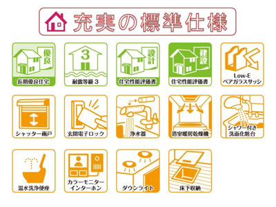 【その他】 | 奈良市押熊町の新築一戸建 全５区画 | 長期優良住宅＆耐震等級３・住宅性能評価書を取得、省エネ仕様で快適にお住まいいただけます。