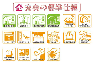 【その他】 | 奈良市押熊町の新築一戸建 全５区画 | 長期優良住宅、耐震等級３、住宅性能評価書を取得、太陽光発電や省エネ仕様で快適にお住まいいただけます。