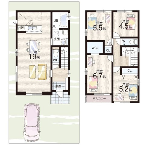 堺市堺区寺地町西　第1期　新築一戸建ての間取り