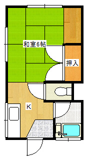 新潟市中央区姥ケ山２丁目のアパートの間取り