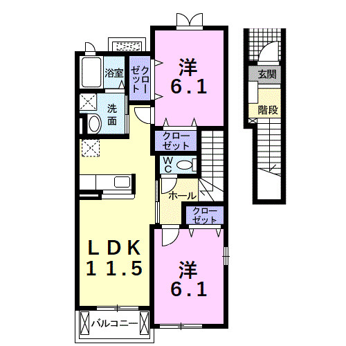 フラーズソムAの間取り