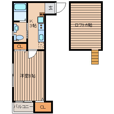 アルブル堅粕の間取り