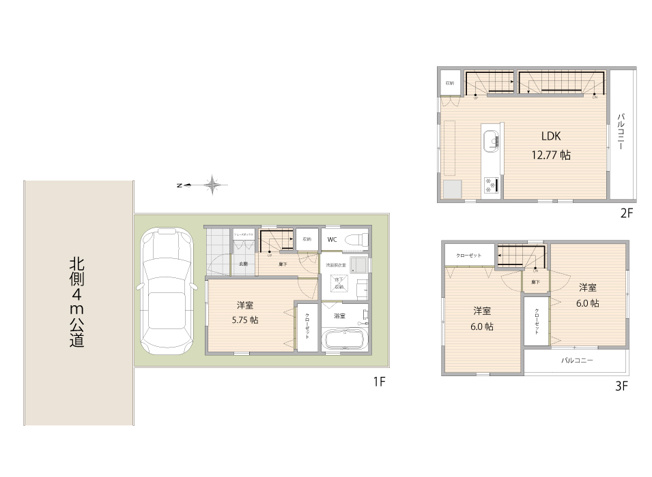【間取り】 | 富士見市水谷東3丁目　中古一戸建住宅　(志木本店) | 外からの視線を気にせずのびのび過ごせる2階リビング