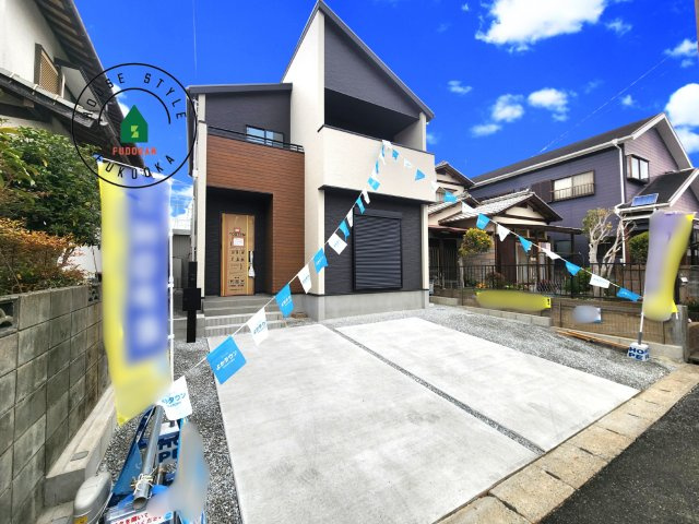 春日市天神山4丁目第2-1棟（1号棟）の外観|デザイン性のある外観です。