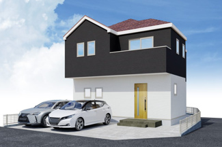 【外観】 | 座間市南栗原6丁目  1号棟 6期 | イメージパース（完成時に現況と異なる場合は現況優先となります）