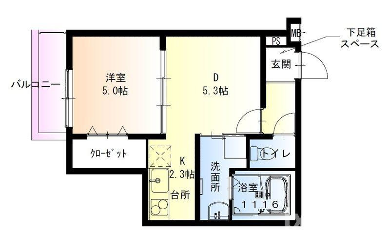 フジパレス千里丘東の間取り