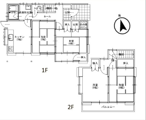 中古戸建　熊谷市拾六間789-5（リフォーム住宅）の間取り