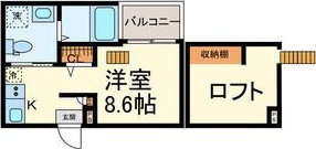 フロースハイム　名古屋市賃貸　仲介手数料無料の間取り