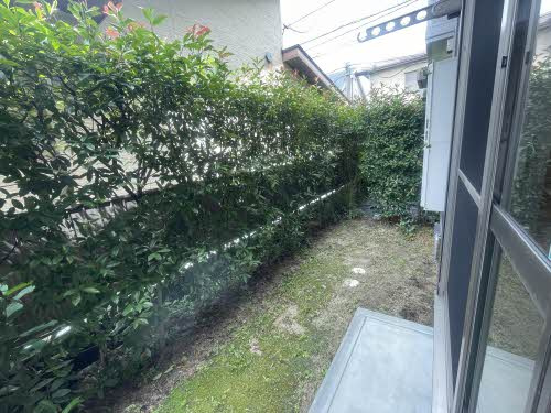 熊本市中央区新屋敷２丁目のアパートのバルコニー