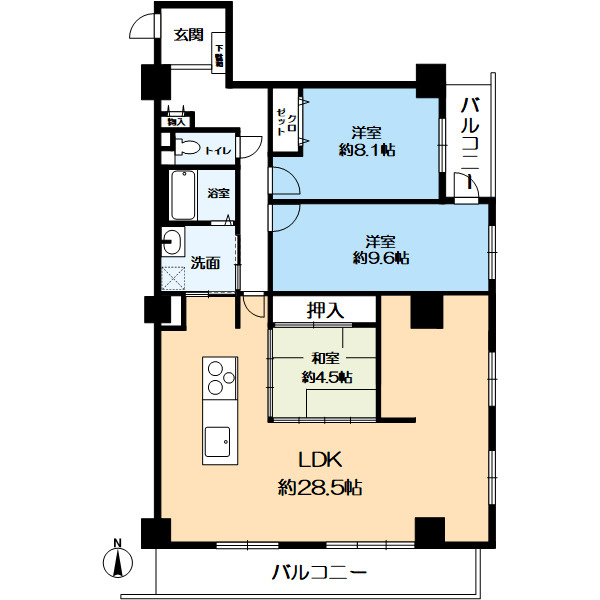 ドマーニ住吉の間取り