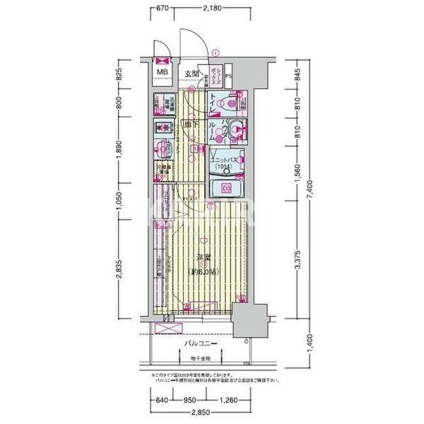プレサンス鶴橋トレヴィエの間取り