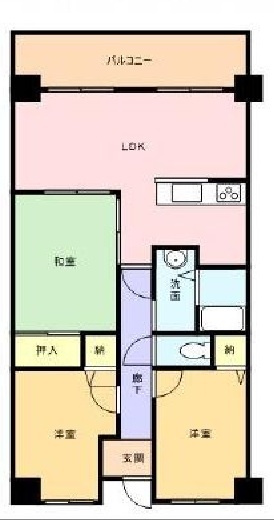 シャルマンフジ岩出参番館・ｵｰﾅｰﾁｪﾝｼﾞ・72501の間取り