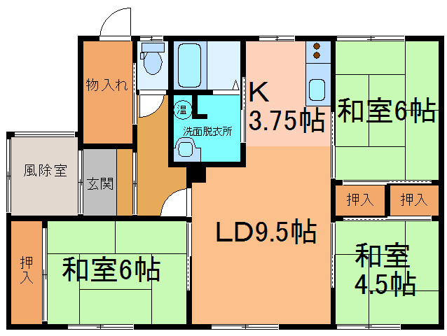緑苑東棟の間取り