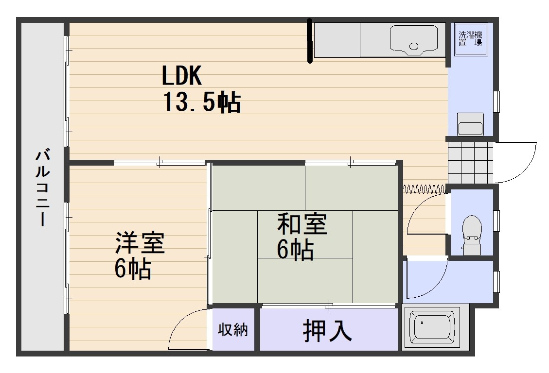 Tierra芳泉Ⅰの間取り|※間取りは反転タイプです