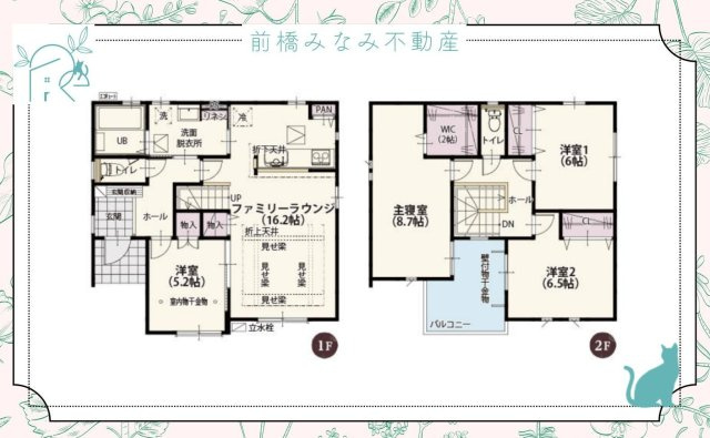 前橋市荒牧町5期　１号棟(全３棟)　ワイウッドコート　新築建売分譲の間取り