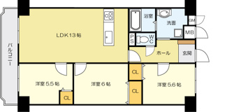 【間取り】 | エクセレンス三萩野