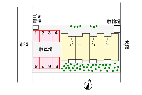 ハピネス中ノ島の区画図