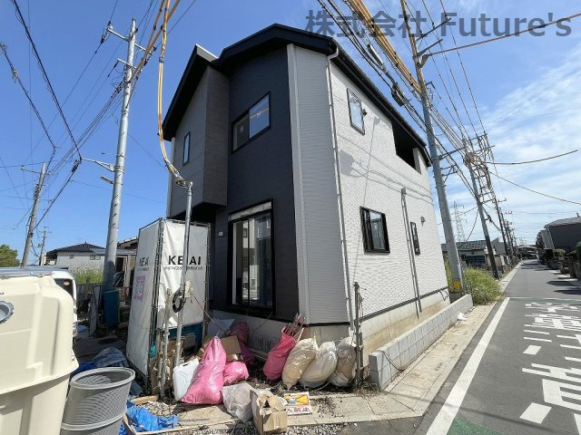 八潮市大瀬　新築戸建　全1棟の外観|現地の写真になります。