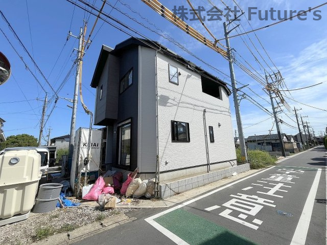 八潮市大瀬　新築戸建　全1棟の外観|現地の写真になります。