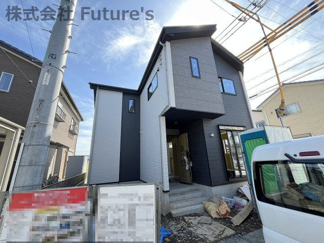 八潮市大瀬　新築戸建　全1棟の外観|現地の写真になります。