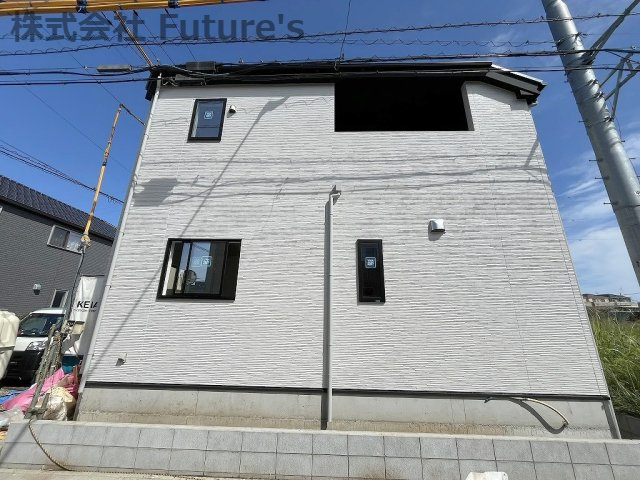 八潮市大瀬　新築戸建　全1棟の外観|現地の写真になります。