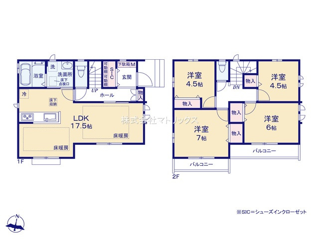練馬区大泉学園町1丁目　土地33坪超　大型住宅　全6棟の前面道路含む現地写真|D号棟